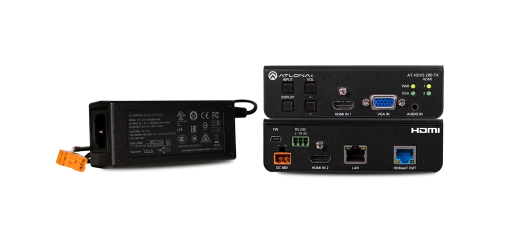 ATLONA HDVS-200-TX-PSK HDMI/HDBASET/VGA 3-IN SWITCH 100M