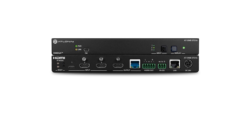 ATLONA OMEGA ST31A 3-IN SWITCHER FOR HDMI & USB-C