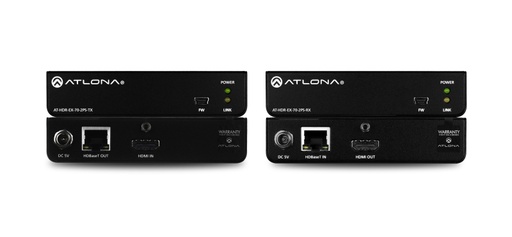 [P018291] ATLONA HDR-EX-70-2PS 4K HDR HDMI OVER HDBASET TX/RX KIT 70M