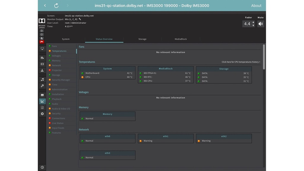 DOLBY IMS3000 NB + EXTERNAL 4x4TB NAS PKG BARCO