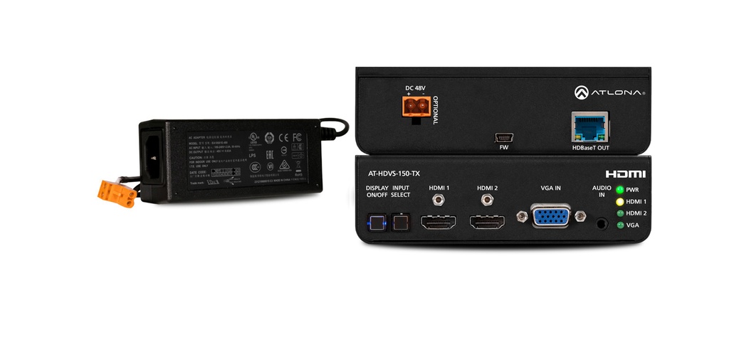 ATLONA HDVS-150-TX-PSK HDMI/HDBASET/VGA 3-IN SWITCH 70M