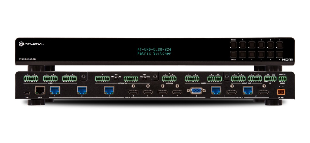 ATLONA UHD-CLSO-824 4K/UHD 8X2 MULTI-FORMAT MATRIX SWITCHER