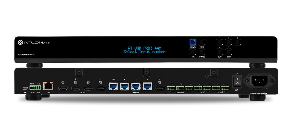 ATLONA UHD-PRO3-44M 4K/UHD 4X4 HDMI TO HDBASET MATRIX SWITCHER