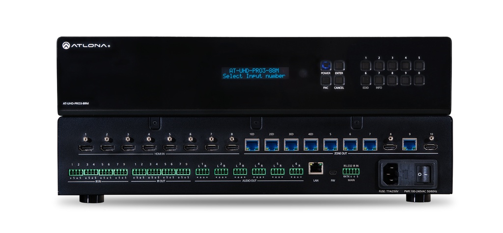 ATLONA UHD-PRO3-88M 4K/UHD 8X8 HDMI TO HDBASET MATRIX SWITCHER