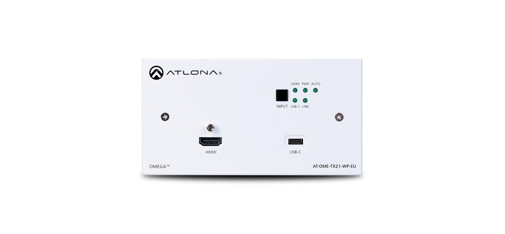 ATLONA OMEGA TX21-WP-E WALLPLATE SWITCHER FOR HDMI &amp; USB-C