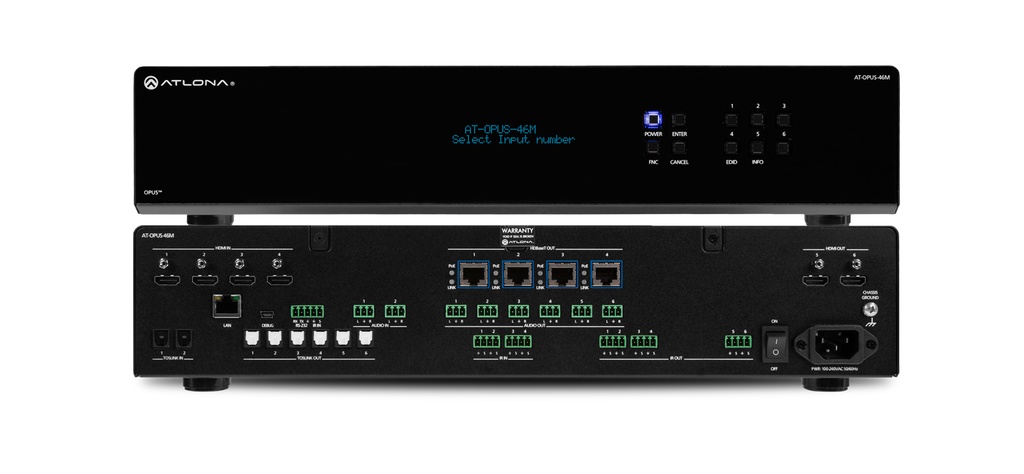 ATLONA OPUS-46M 4K HDR HDMI TO HDBASET MATRIX SWITCHERS