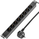 RACK POWER DISTRIB UNIT 19" 9WAY EU