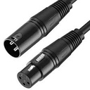 Microphone cable XLR female/male 0,5 m