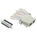 Modular Adapter, DB25 Male / Dual RJ45