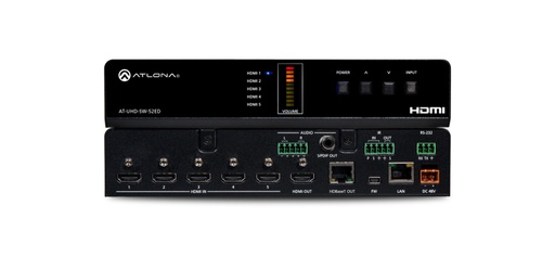 [P018284] ATLONA UHD-SW-52ED 4K/UHD 5-IN HDMI SWITCHER W/ 2-OUT