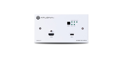 [P018307] ATLONA OMEGA TX21-WP-E WALLPLATE SWITCHER FOR HDMI & USB-C